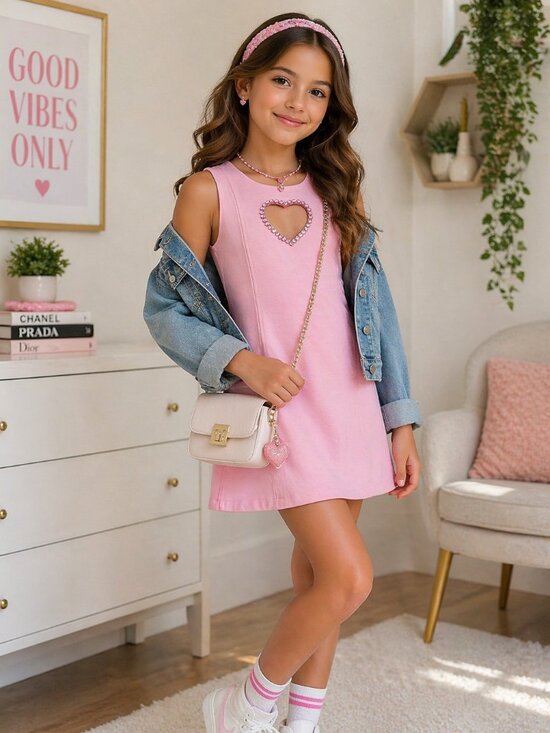 Lola And The Boys Other - Lola and the Boys Pink  Crystal Heart Dress size 10